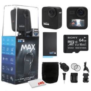 GoPro MAX 360 Waterproof Action Camera - with Cleaning Set + 64GB Memory Card