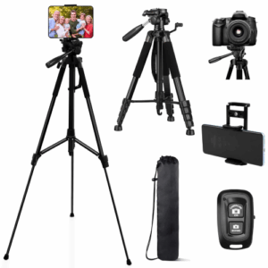 63" Tripod Stand, Camera Tripod with Travel Bag